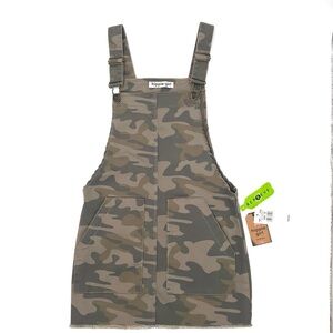 Hippie Girl Classic Camo Overalls Dress Hipster Streetwear Vibes Big Girls Sz 10